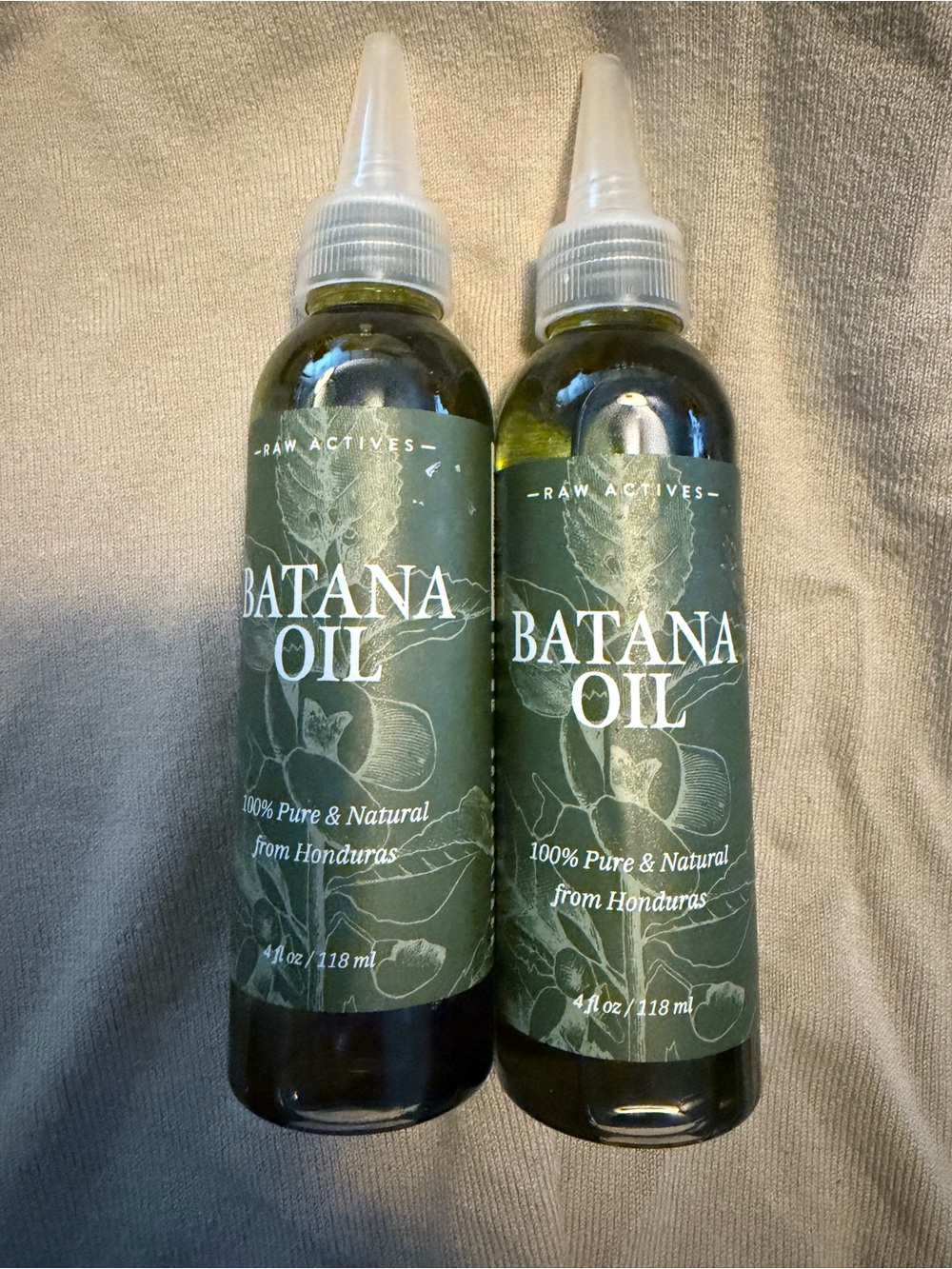 RAW ACTIVES Cold Pressed 100% Pure Bantana Oil Hair Treatment from Honduras TWO